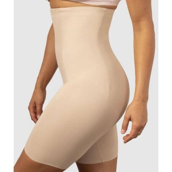 Miraclesuit Women’s Size Medium High Waisted Tummy Control Thigh Shaper Nude - Picture 1 of 12